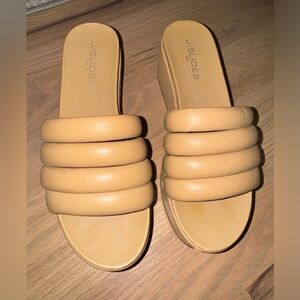 J / Slides QUIRKY SANDAL NUDE LEATHER